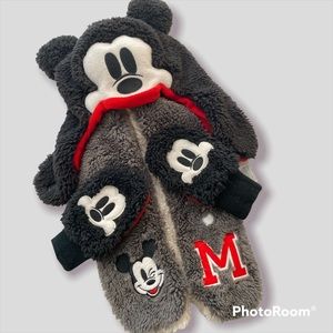 Mickey Mouse Cold Weather hat,gloves and scarf combo.